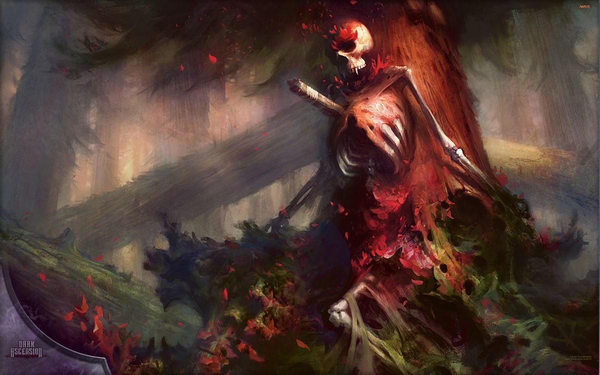 Обои magic the gathering, игральная карта, арт, демон, живопись в разрешении 2560x1600