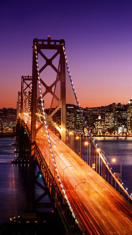 Обои Сан-Франциско-Окленд Бэй-Бридж, мост Golden Gate, СанФранциско, Тропа залива Сан-Франциско, мост в разрешении 1080x1920