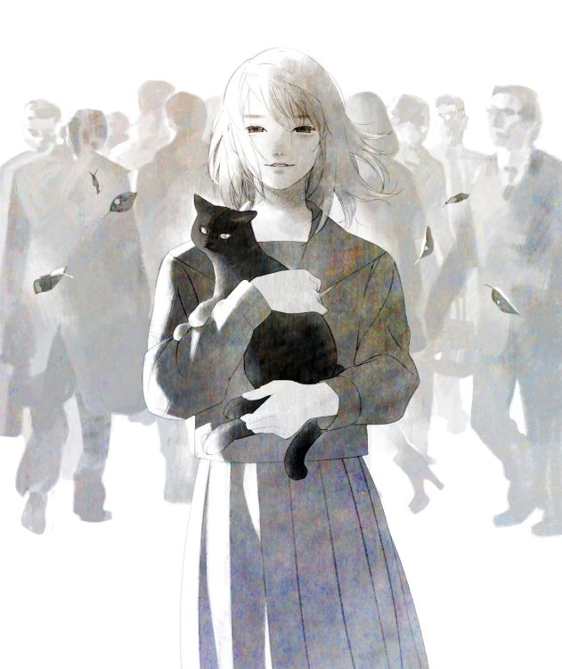 Обои аниме, арт, Девушка кошка, иллюстрация, жест в разрешении 2485x2953