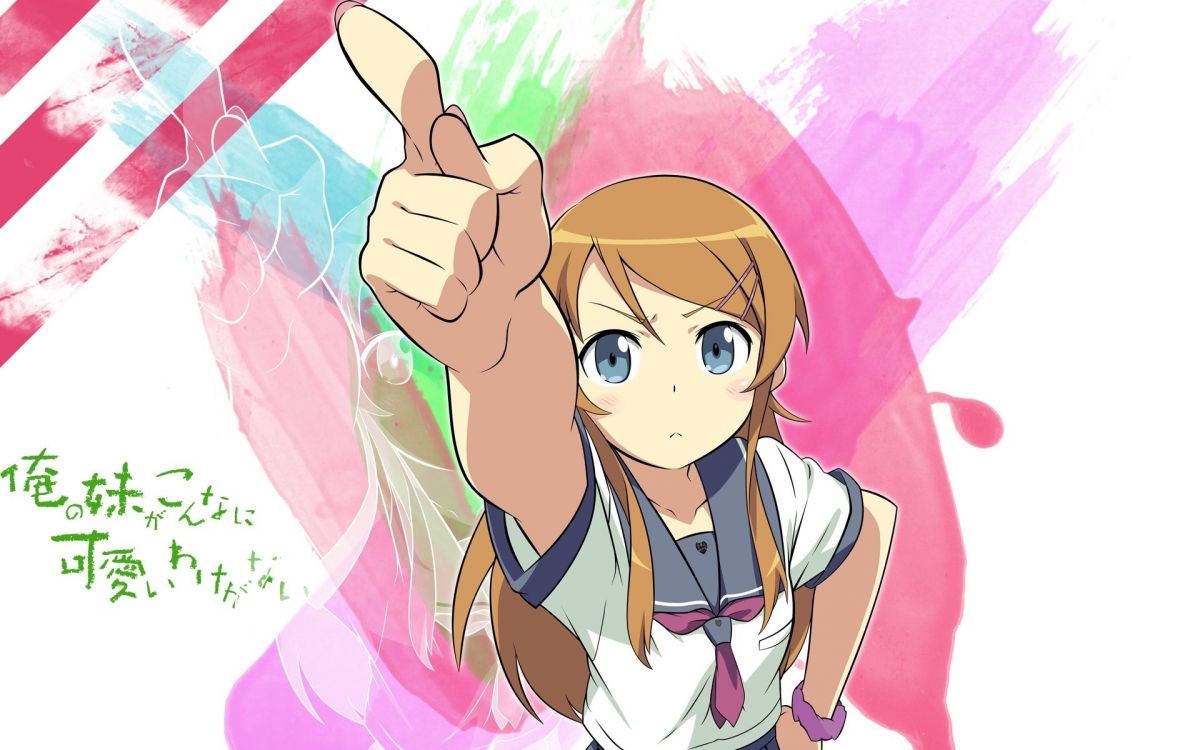Обои oreimo, мультфильм, выражение лица, мимика, микото мисака в разрешении 1920x1200