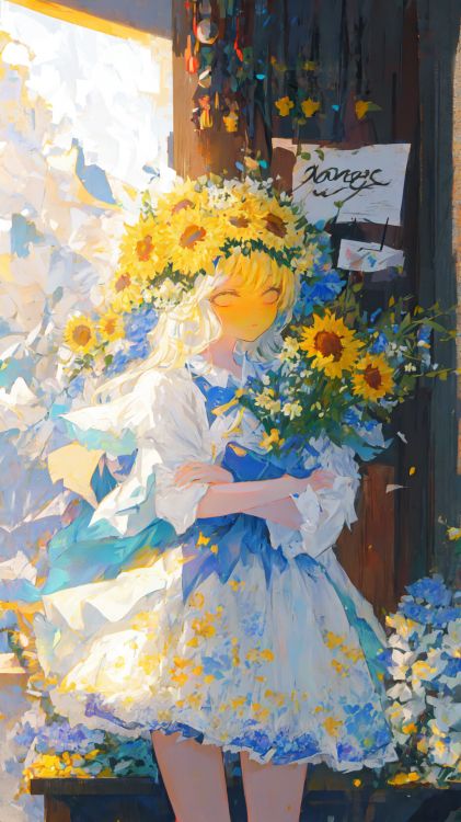 Обои букет, живопись, арт в разрешении 936x1664