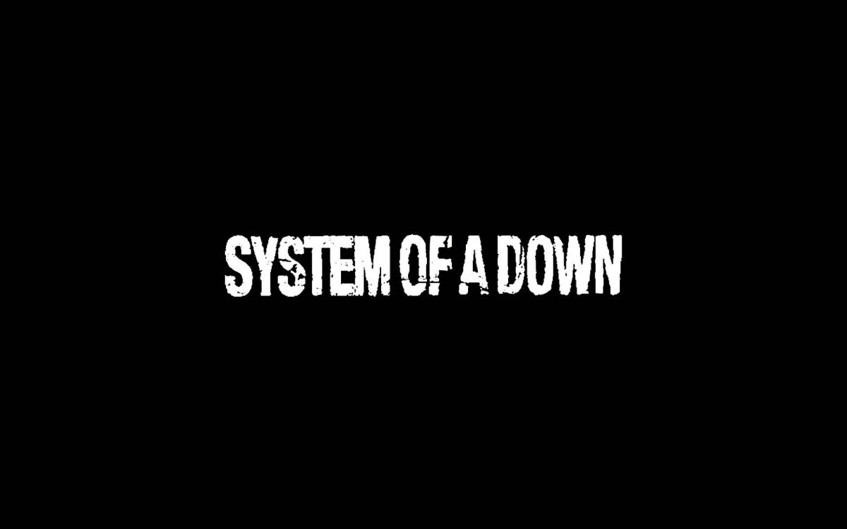 Обои System Of A Down, текст, черный, лого, темнота в разрешении 1920x1200
