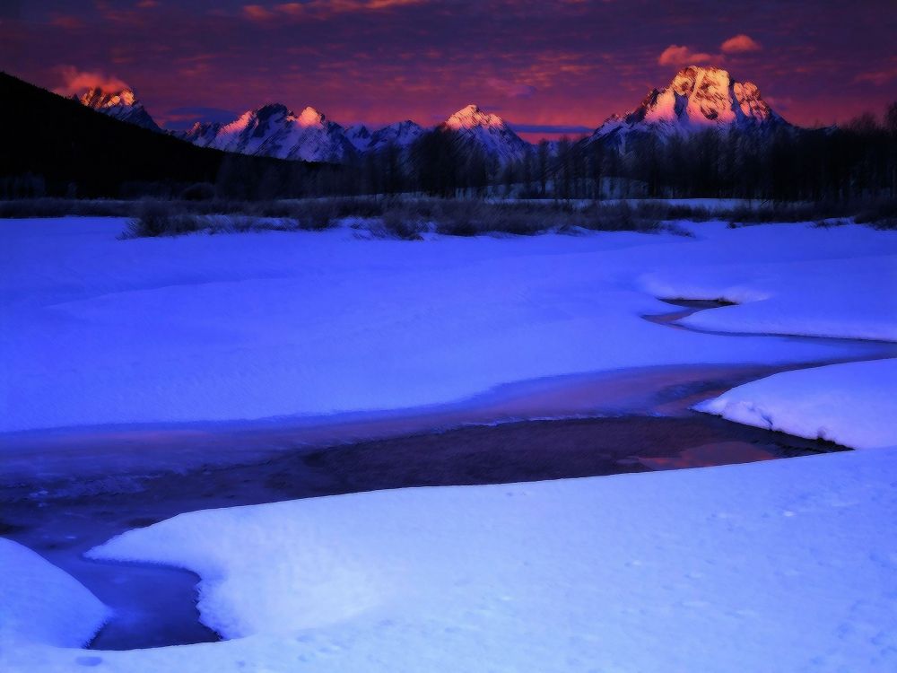 Обои зима, снег, тетон диапазон, природа, отражение в разрешении 2560x1920