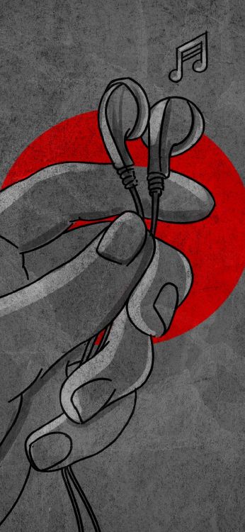 Обои рисование, жест, серый цвет, арт, живопись в разрешении 1080x2340