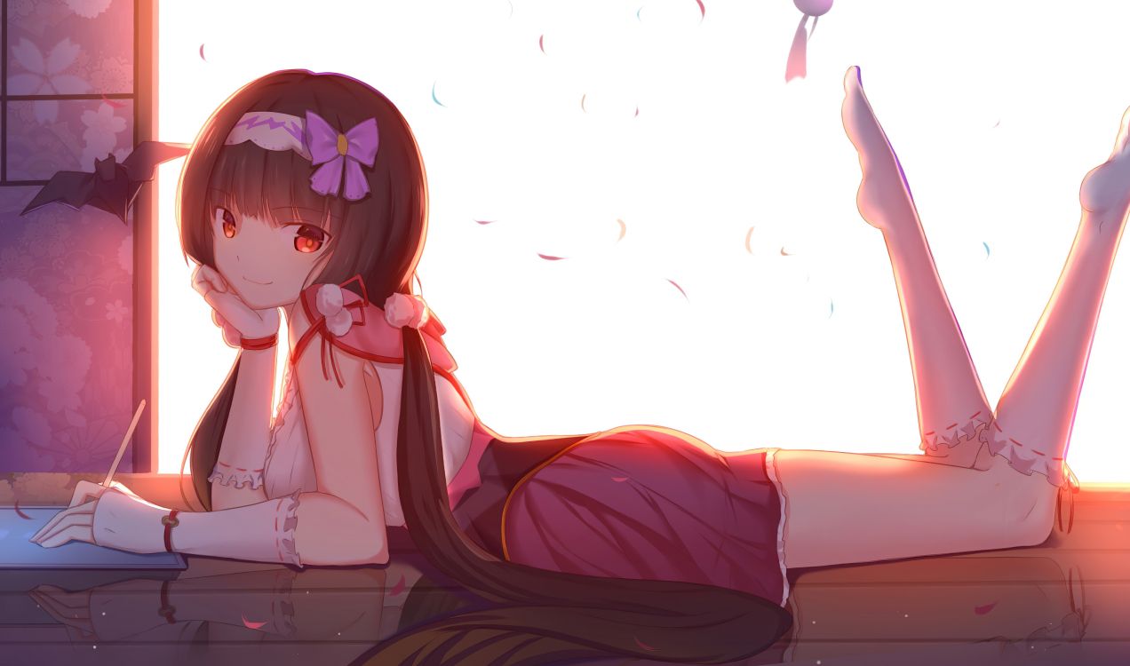 Обои судьба великий орден осакабэ, Osakabehime, нога, растение, мультфильм в разрешении 3840x2264