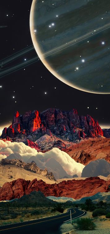 Обои природа, атмосфера, гора, мир, свет в разрешении 1421x3000