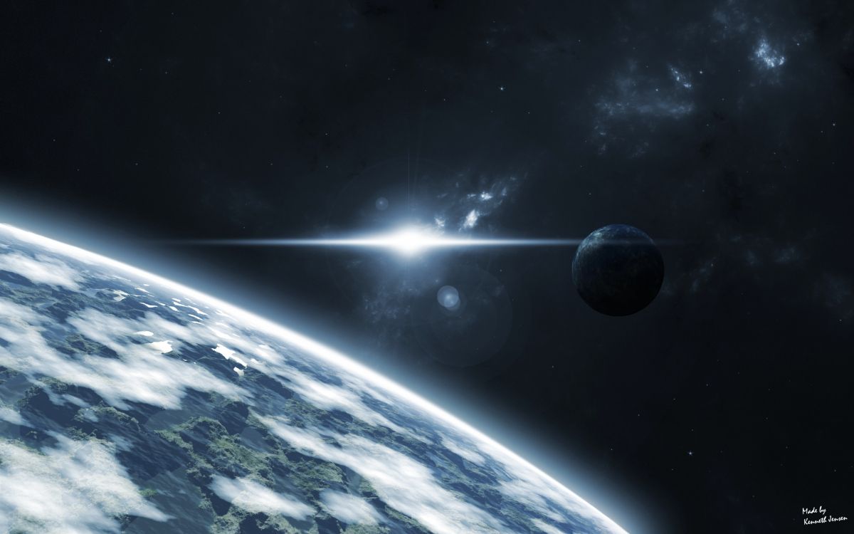 Обои планета, космос, космическое пространство, астрономический объект, атмосфера земли в разрешении 2560x1600