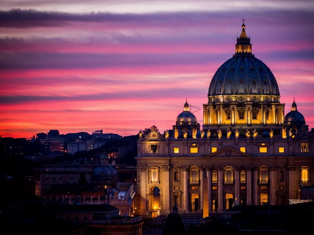Обои Рим, ориентир, купол, закат, город в разрешении 2048x1536