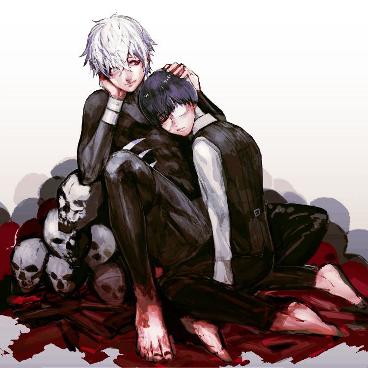 Обои Токио вурдалак, Кен kaneki, аниме, рисование, вымышленный персонаж в разрешении 2787x2787