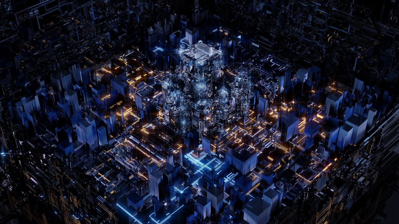 Обои метрополия, синий, вода, синий кобальт, электрик в разрешении 3840x2160