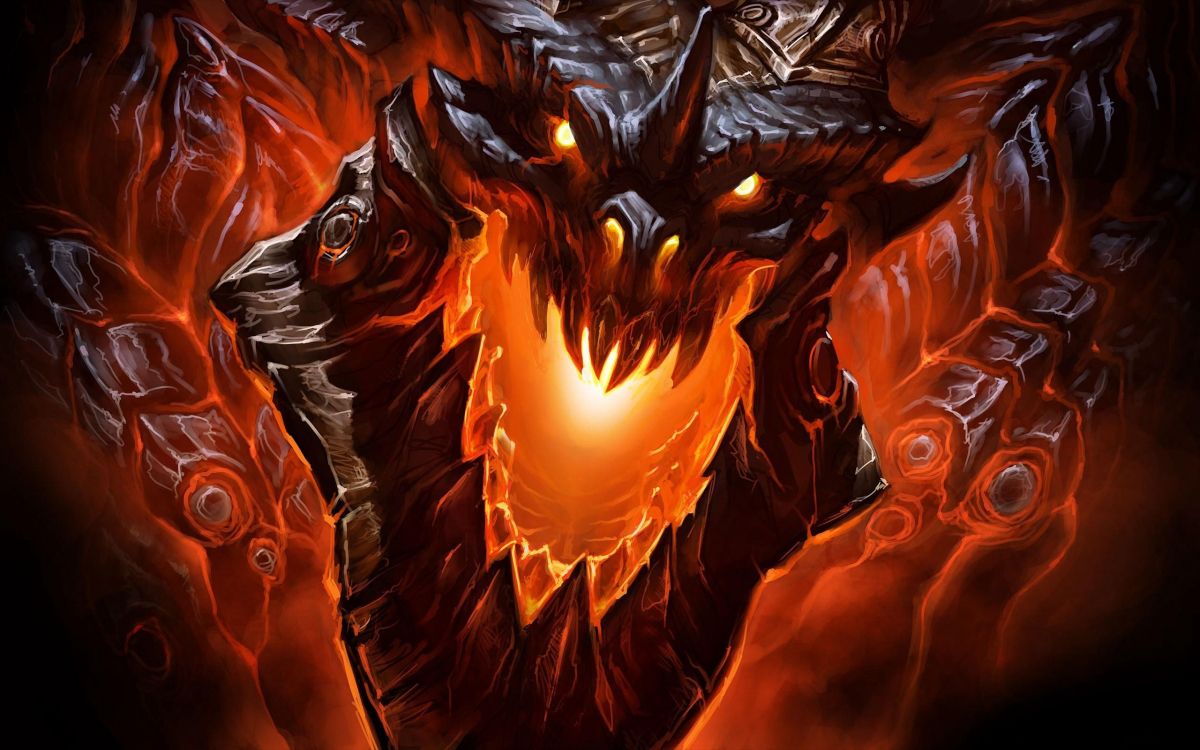 Обои Blizzard Entertainment, дракон, демон, Апельсин, фрактальное искусство в разрешении 2560x1600