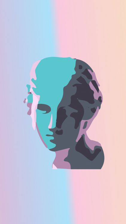 Обои эстетика, губа, подбородок, пасть, арт в разрешении 1152x2048