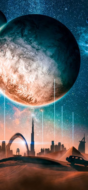 Обои иллюстрация, облако, атмосфера, мир, свет в разрешении 1890x4096