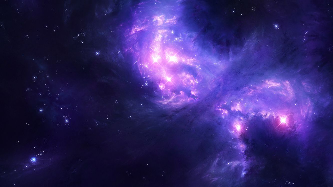 Обои космическое пространство, пурпур, туманность, астрономический объект, атмосфера в разрешении 2048x1151