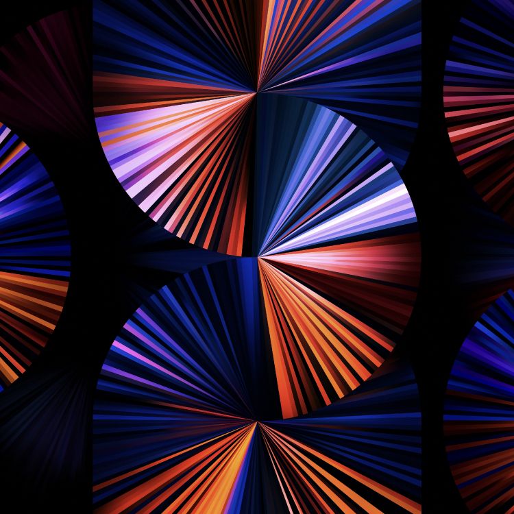 Обои Dark purple fan wallpaper for iPad Pro 12.9″ в разрешении 3208x3208