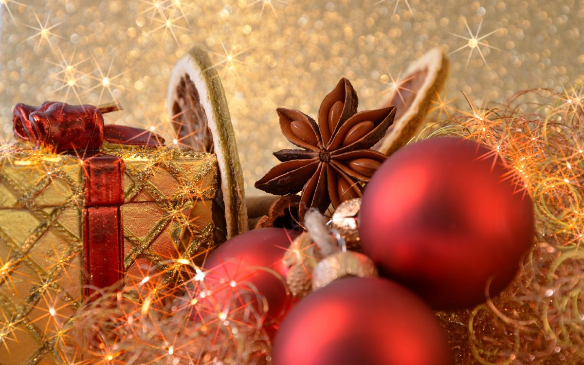 Обои Рождественский день, Новый год, праздник, рождественский орнамент, Рождественские украшения в разрешении 3840x2400