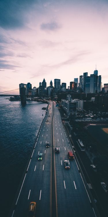 Обои Бруклин, город, облако, вода, здание в разрешении 1728x3456