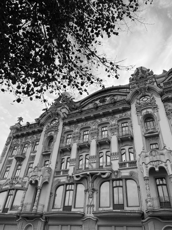 Обои ориентир, классическая архитектура, черный и белый, история, фасад в разрешении 3024x4032