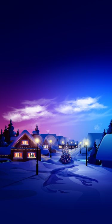 Обои андроид, облако, атмосфера, здание, синий в разрешении 2750x5500