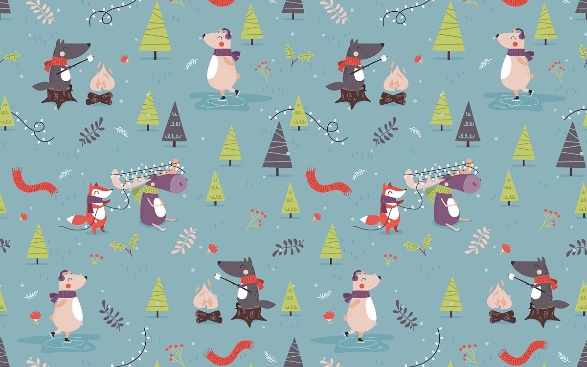 Обои узор, дизайн, иллюстрация, оберточная бумага, елка в разрешении 5600x3500