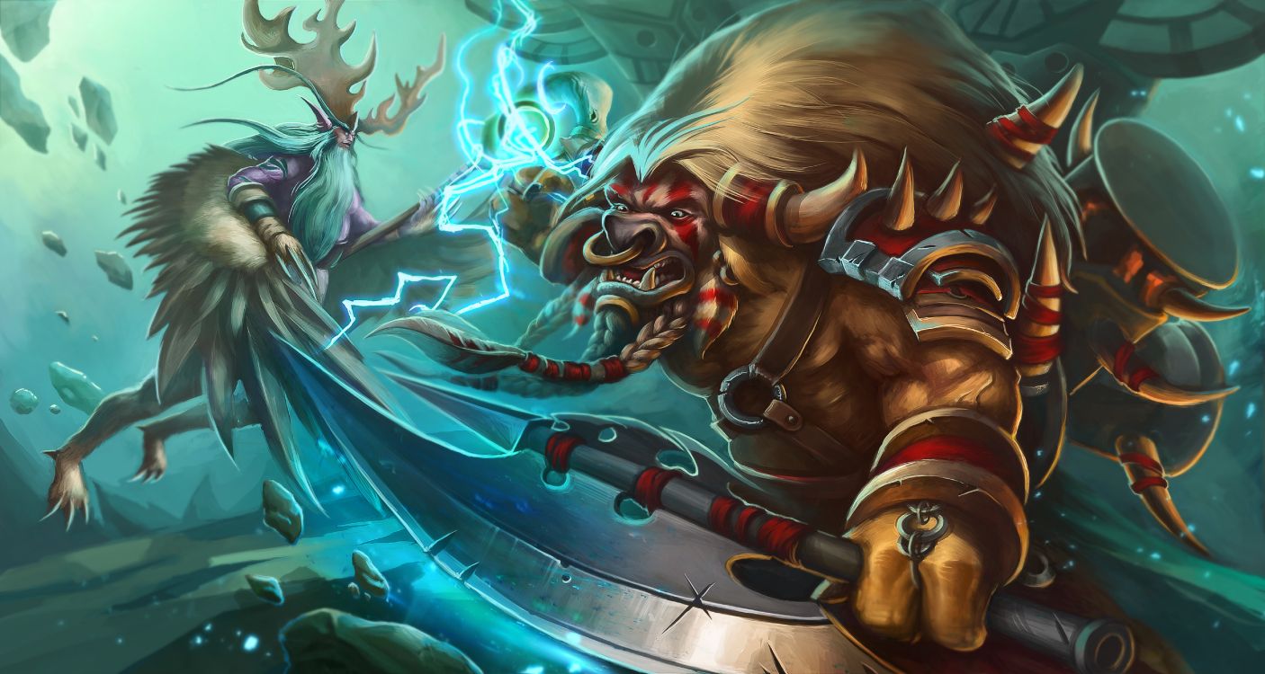 Обои графический дизайн, игра-боевик, Малфурион ярость бури, мифология, вымышленный персонаж в разрешении 5315x2835