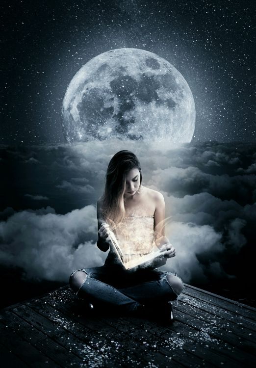 Обои Тикток, ютуб, атмосфера, луна, свет в разрешении 1782x2560