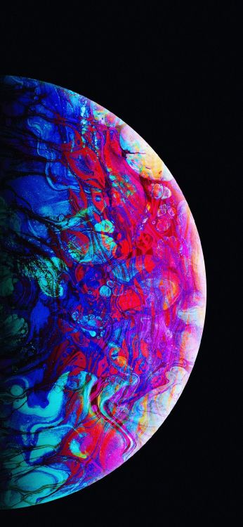 Обои круг, земля, арт, натуральный материал, электрик в разрешении 1080x2340