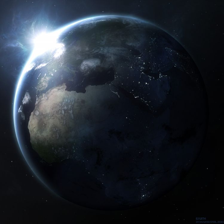 Обои астрономический объект, атмосфера, темнота, космическое пространство, планета в разрешении 2000x2000