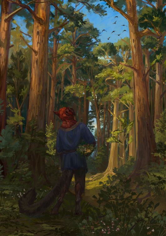 Обои иллюстрация, дерево, окружающая среда, джунгли, лес в разрешении 1754x2481