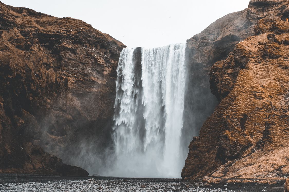 Обои измеритель, откос, водопад, водные элементы, рок в разрешении 3888x2592