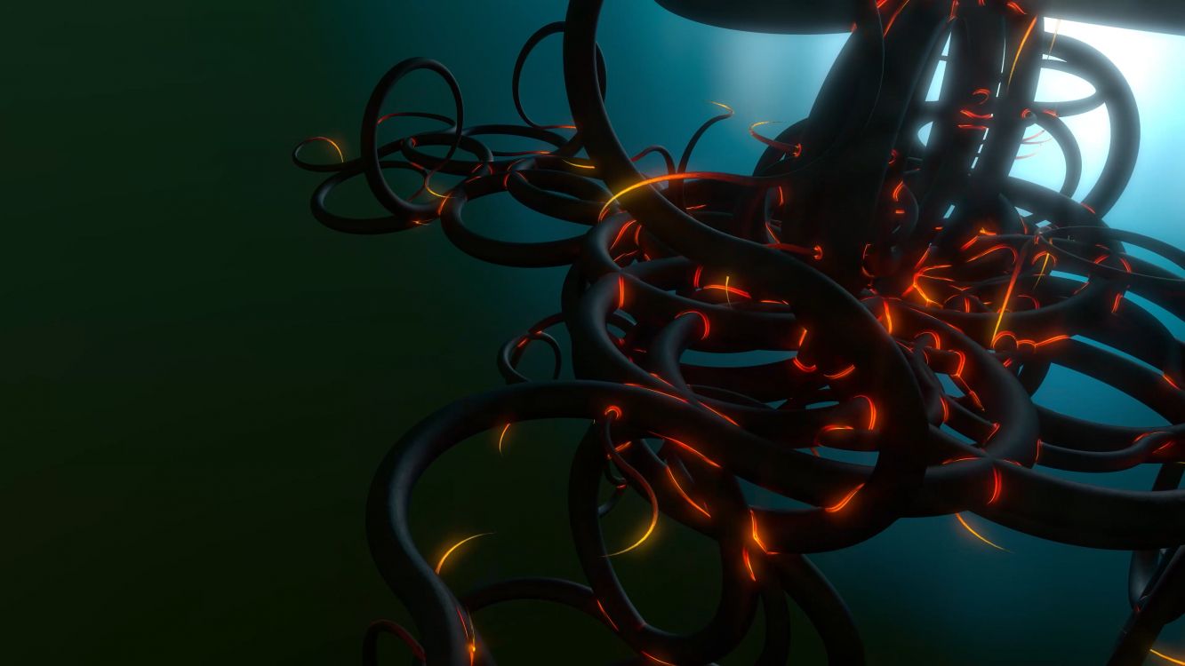 Обои подземные воды, анимация, арт, электричество, газ в разрешении 3840x2160