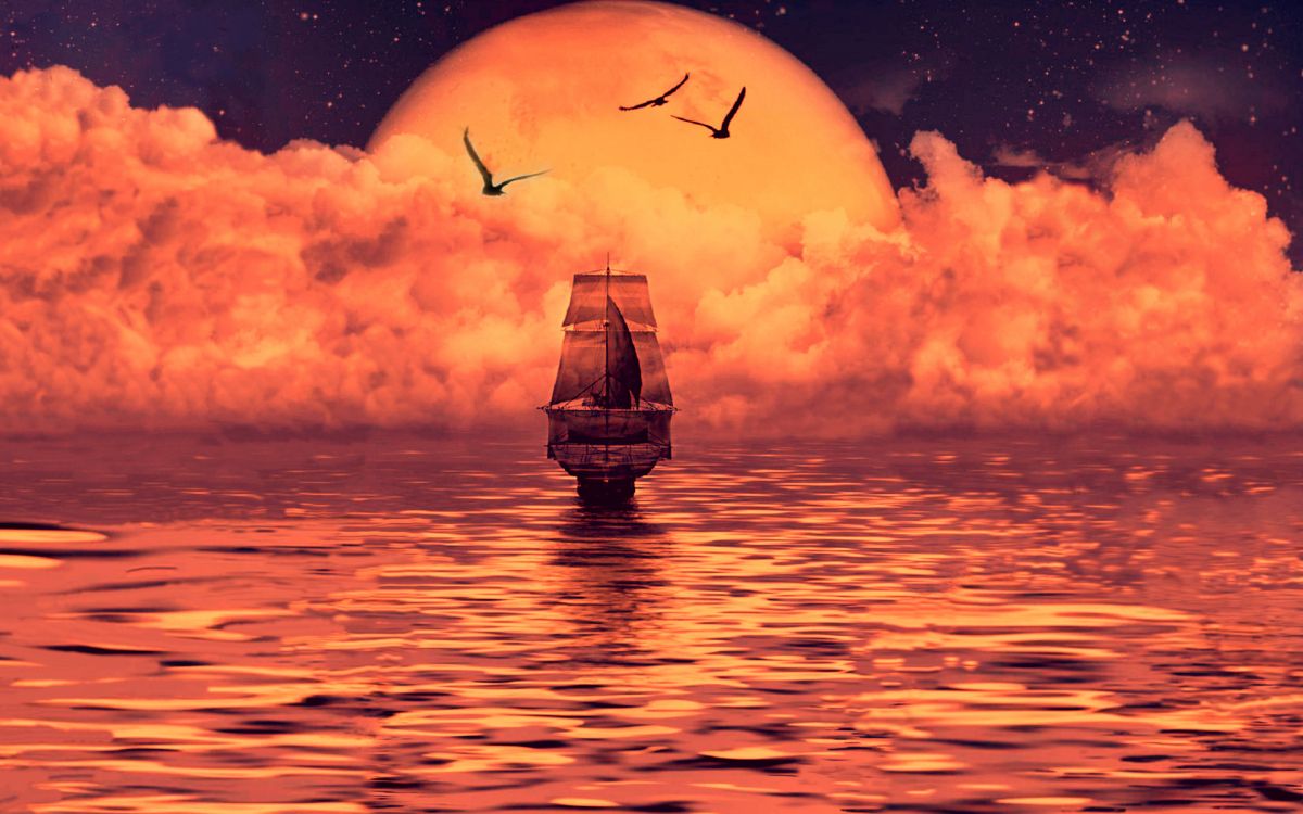 Обои творческое море, абстрактное искусство, арт, дизайн, артист в разрешении 1920x1200