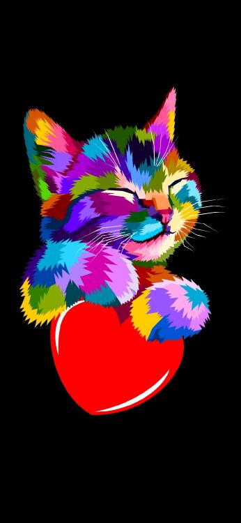 Обои кошки осведомленности аутизма, котенок, кошки сфинксы, пес, Леди кошка в разрешении 1080x2340