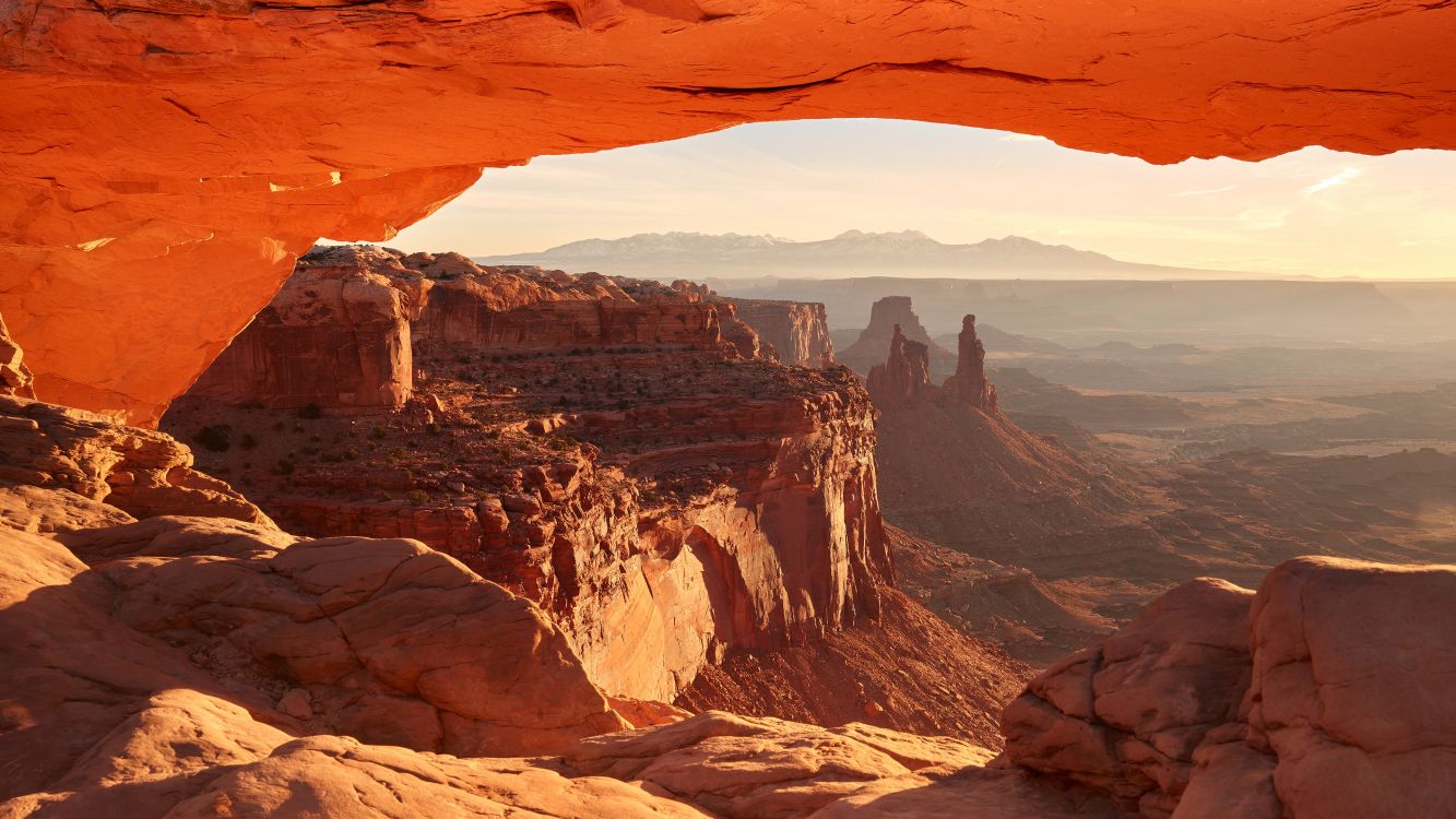 Обои Арка Меса, национальный парк, формирование, бесплодные земли, рок в разрешении 3840x2160