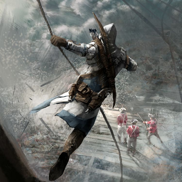 Обои Assassins Creed III, assassins creed, Эцио Аудиторе, Коннор кенуэй, ubisoft в разрешении 3771x3771