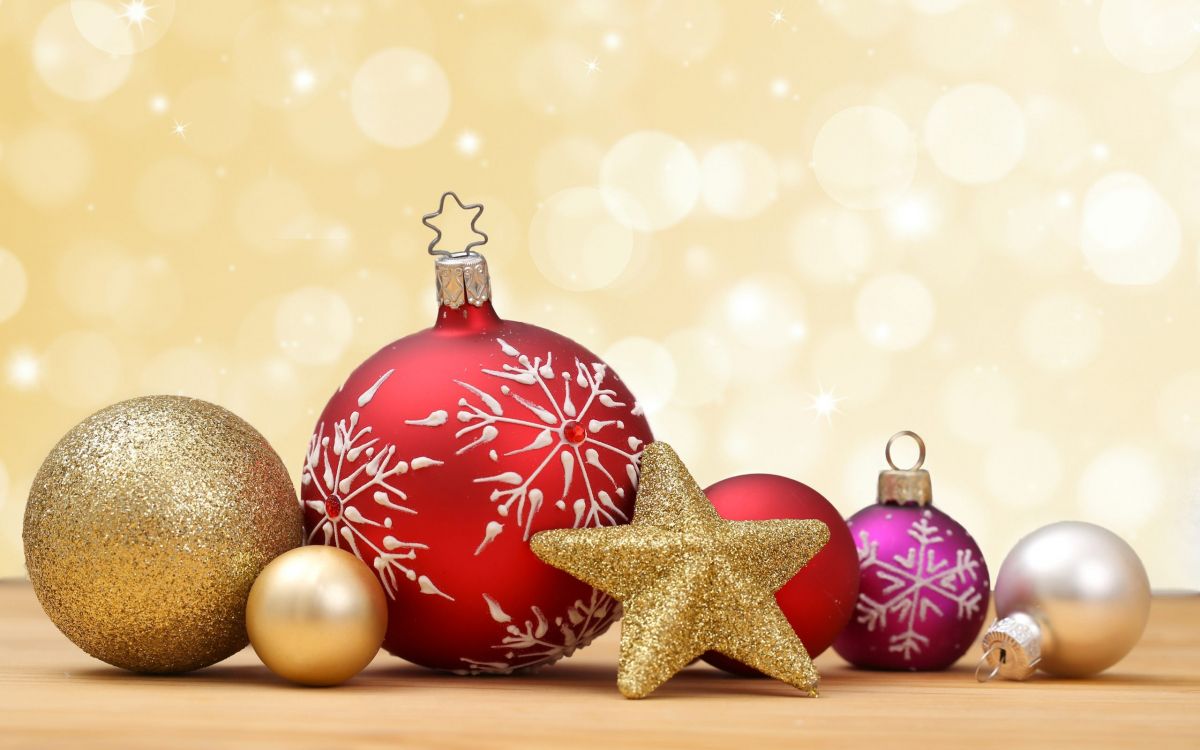 Обои Рождественский день, Новый год, Рождественские украшения, рождественский орнамент, Рождество в разрешении 2560x1600