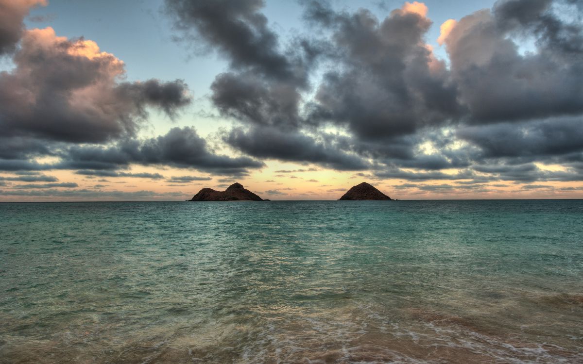 Обои облако, море, океан, горизонт, вода в разрешении 3840x2400