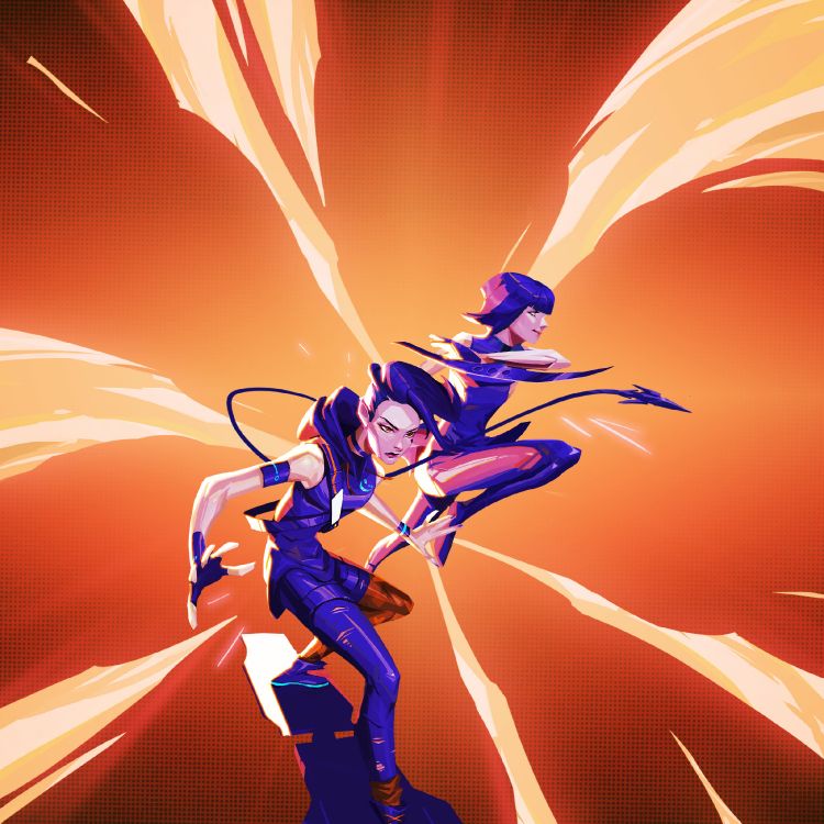 Обои мультфильм, рог телефон 7, asus, жест, арт в разрешении 2448x2448