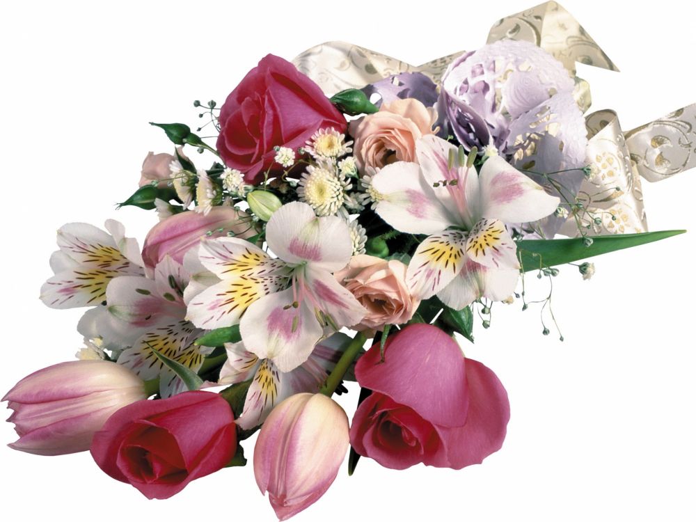 Обои дата рождения, цветочный букет, срезанные цветы, розовый, флористики в разрешении 2048x1536