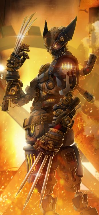 Обои Росомаха, комиксы Марвел, комикс, комиксы, нагрудный знак в разрешении 1080x2340