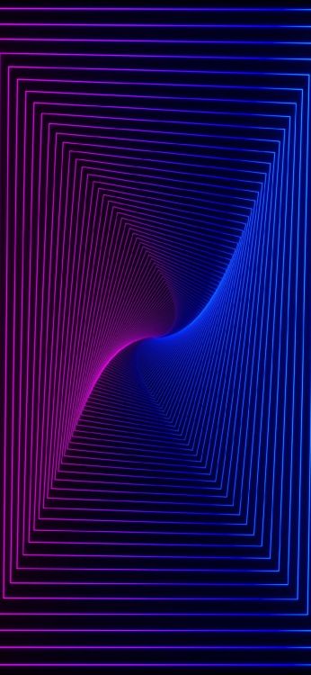 Обои свет, Телефон Рог, красочность, пурпур, синий в разрешении 1080x2340