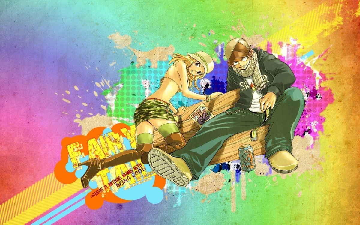 Обои Нацу Драгнил, фейри Тейл, аниме, иллюстрация, графический дизайн в разрешении 1920x1200