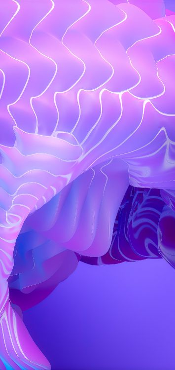 Обои фрактальное искусство, вода, пурпур, морские беспозвоночные, лазурный в разрешении 1422x3000