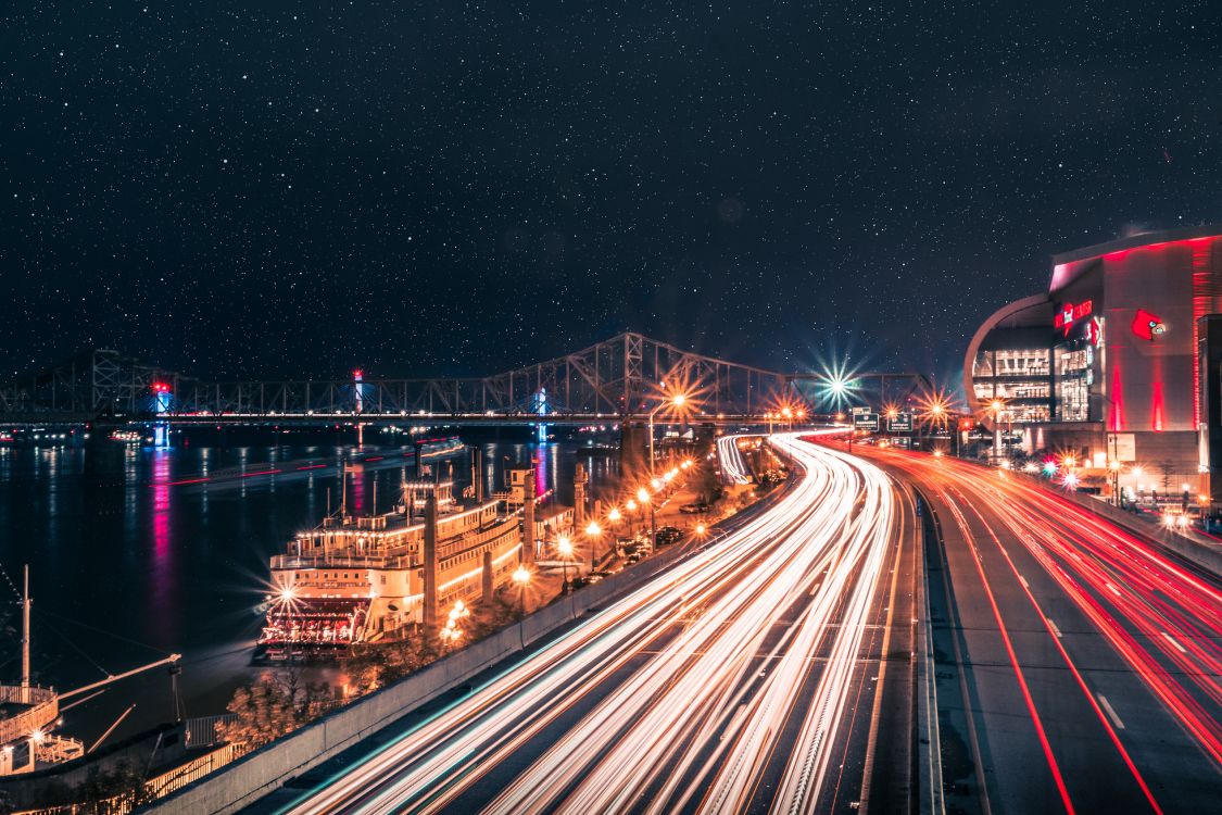 Обои ночь, свет, ориентир, город, городской район в разрешении 5913x3942