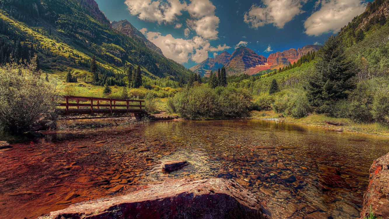 Обои природа, гора, дикая местность, вода, горный рельеф в разрешении 2560x1440