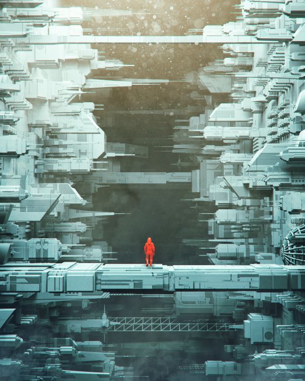 Обои арт, Научная фантастика, артист, иллюстрация, архитектура в разрешении 1600x2000