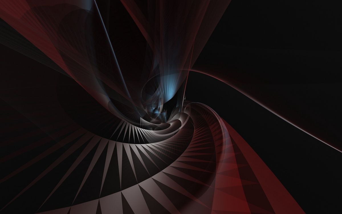 Обои красный цвет, фрактальное искусство, свет, линия, тьма в разрешении 1920x1200
