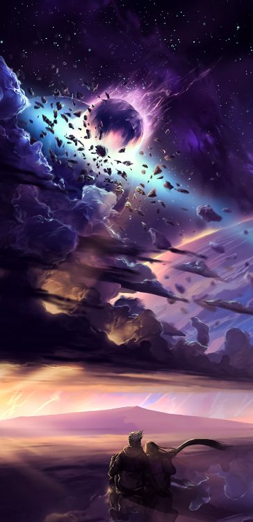 Обои добро, мир, облако, атмосфера, пурпур в разрешении 1440x2960