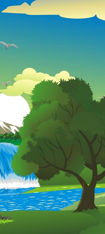 Обои иллюстрация, иллюстратор, растение, экорегион, мир в разрешении 1080x2400