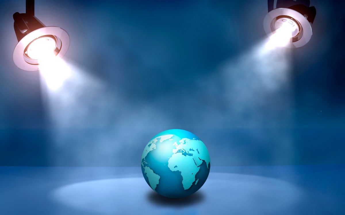 Обои синий, атмосфера, мир, сфера, музыка в разрешении 2560x1600